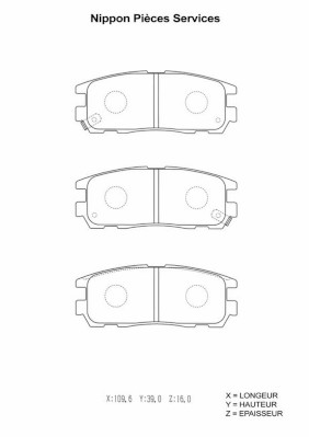 NPS I361U02 Kit pastiglie...