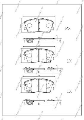 NPS K360A25 Kit pastiglie...