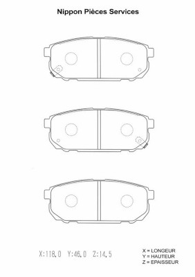 NPS K361A03 Kit pastiglie...