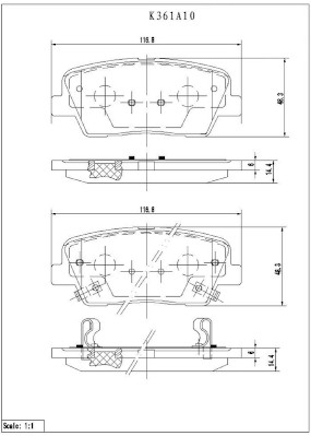 NPS K361A10 Kit pastiglie...
