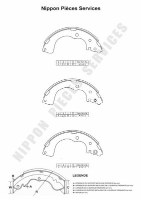 NPS M350A18 Kit ganasce freno