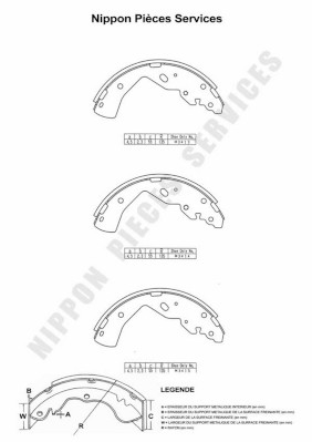 NPS M350A20 Kit ganasce freno