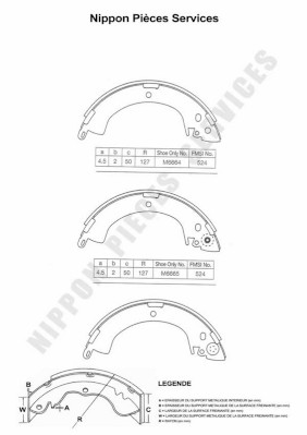 NPS M350I01 Kit ganasce freno