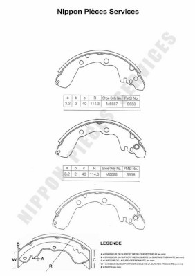 NPS M350I30 Kit ganasce freno