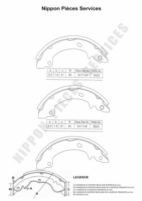 NPS M350I34 Kit ganasce freno