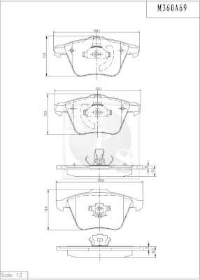 NPS M360A69 Kit pastiglie...