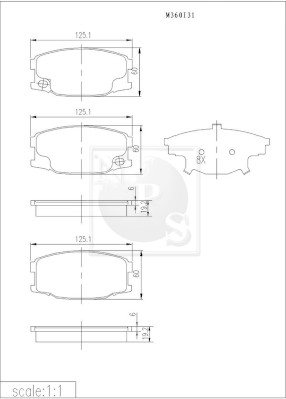 NPS M360I31 Kit pastiglie...