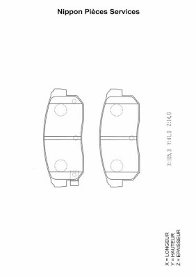 NPS M361A07 Kit pastiglie...