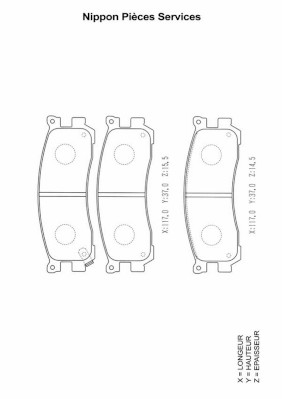 NPS M361A14 Kit pastiglie...