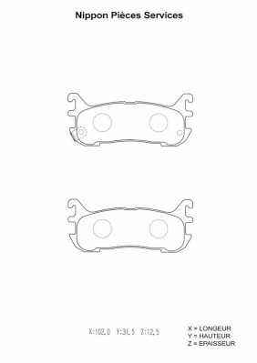 NPS M361A15 Kit pastiglie...