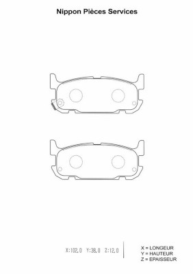 NPS M361A16 Kit pastiglie...