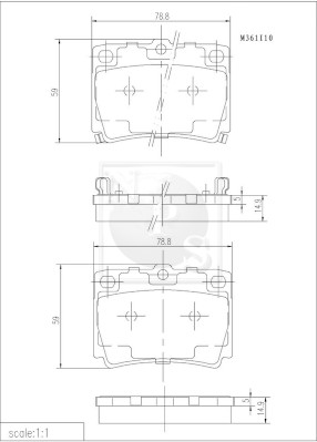 NPS M361I10 Kit pastiglie...