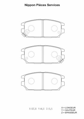 NPS M361I17 Kit pastiglie...