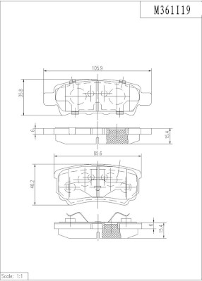 NPS M361I19 Kit pastiglie...