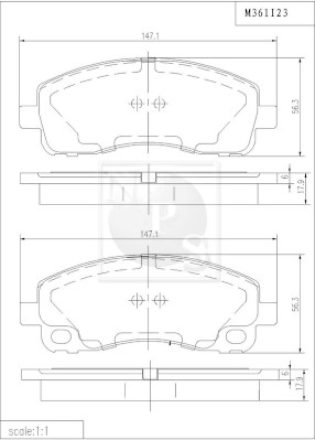 NPS M361I23 Kit pastiglie...