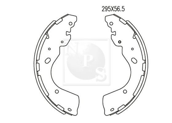 NPS N350N13 Kit ganasce freno