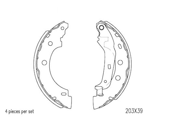 NPS N350N89 Kit ganasce freno