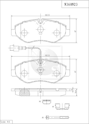 NPS N360N23 Kit pastiglie...