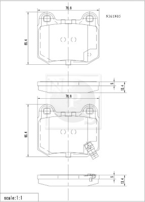 NPS N361N05 Kit pastiglie...