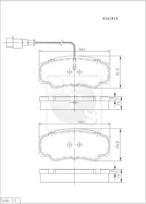 NPS N361N10 Kit pastiglie...