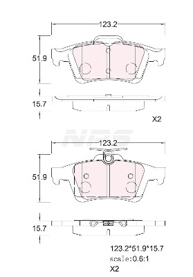 NPS N361N14 Kit pastiglie...