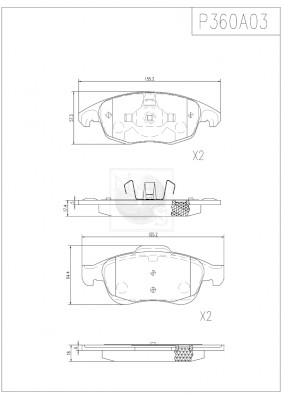NPS P360A03 Kit pastiglie...