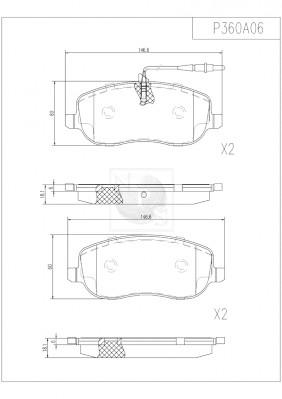 NPS P360A06 Kit pastiglie...