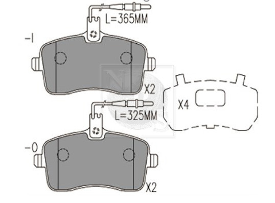 NPS P360A08 Kit pastiglie...