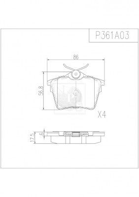 NPS P361A03 Kit pastiglie...