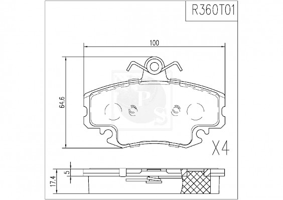 NPS R360T01 Kit pastiglie...
