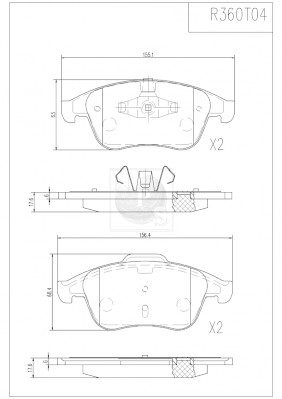 NPS R360T04 Kit pastiglie...