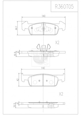 NPS R360T05 Kit pastiglie...