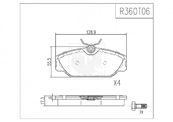 NPS R360T06 Kit pastiglie...