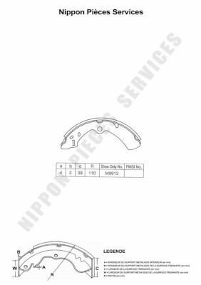 NPS S350I04 Kit ganasce freno