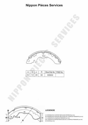 NPS S350I05 Kit ganasce freno