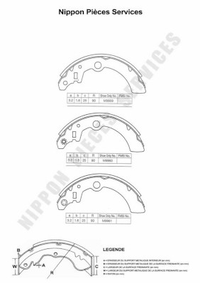 NPS S350I15 Kit ganasce freno