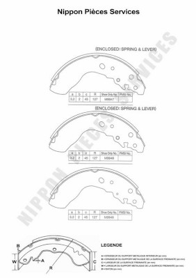 NPS S350I23 Kit ganasce freno