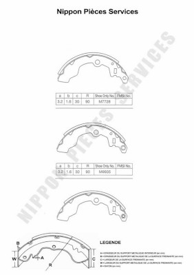 NPS S350I27 Kit ganasce freno