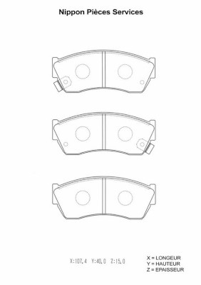 NPS S360I05 Kit pastiglie...