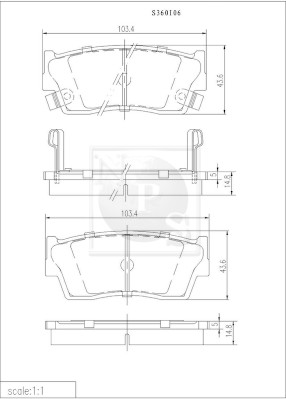 NPS S360I06 Kit pastiglie...