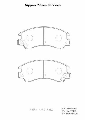 NPS S360U03 Kit pastiglie...