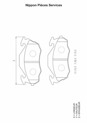 NPS S360U17 Kit pastiglie...