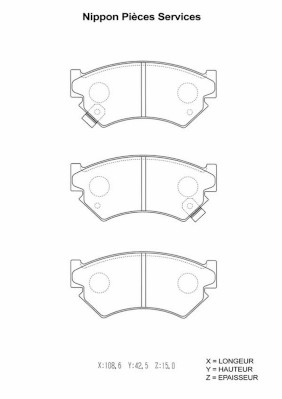 NPS S360U18 Kit pastiglie...