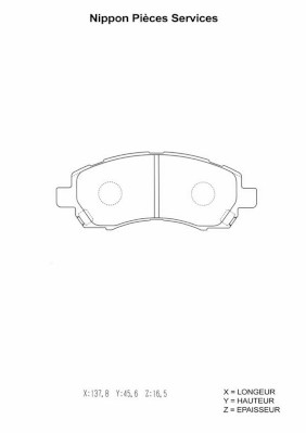 NPS S360U19 Kit pastiglie...