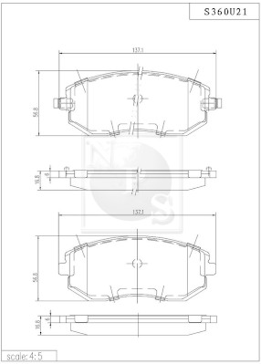 NPS S360U21 Kit pastiglie...