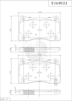 NPS S360U22 Kit pastiglie...