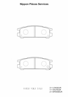 NPS S361U02 Kit pastiglie...