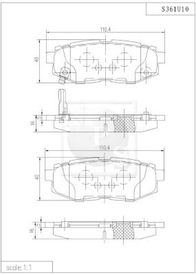NPS S361U10 Kit pastiglie...