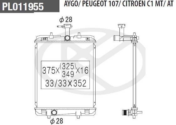 NPS T156A126 Radiatore,...