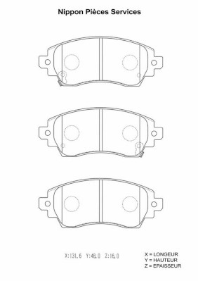 NPS T360A01 Kit pastiglie...